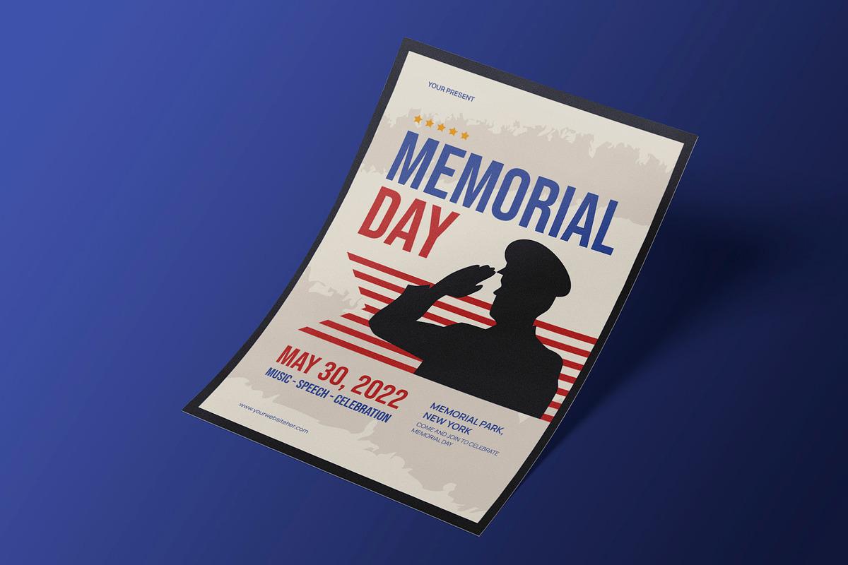 Memorial Day Flyer, a Flyer Template by Neermana | Creative Market