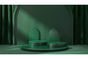 Dark Green Backdrop with Circular, an Architecture Photo by Lermont51