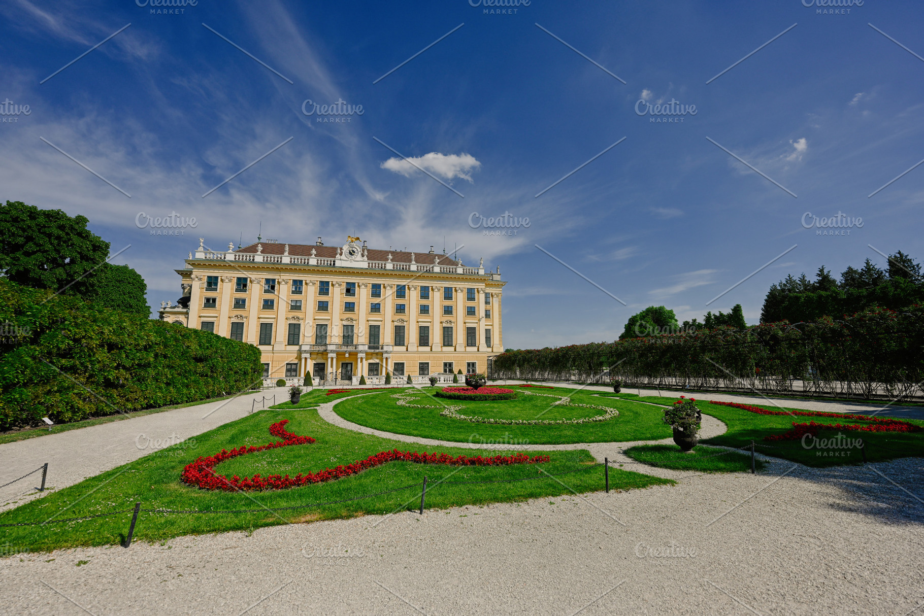 Garden of famous Schonbrunn Palace in Vienna, Austria., a Person Photo by AS photostudio