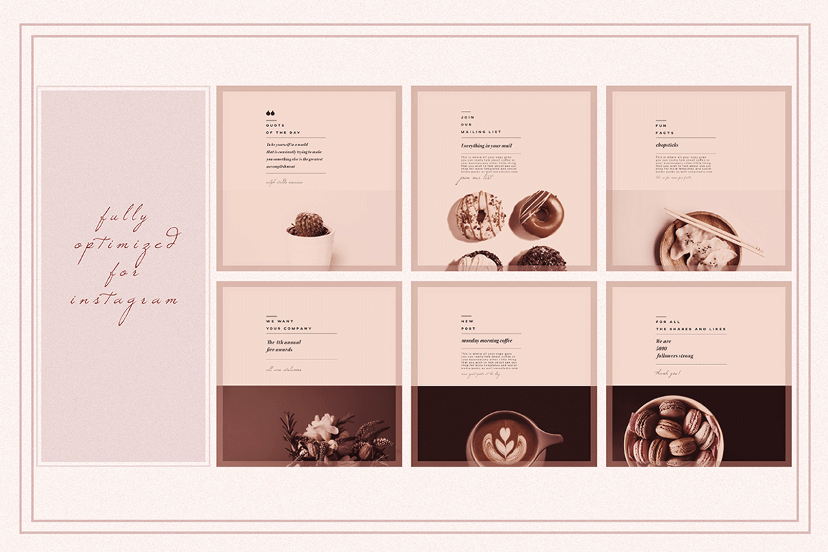 PASTRY & COFFEE Socialmedia Template, a Social Media Template by Vova (Photo 2 of 10)
