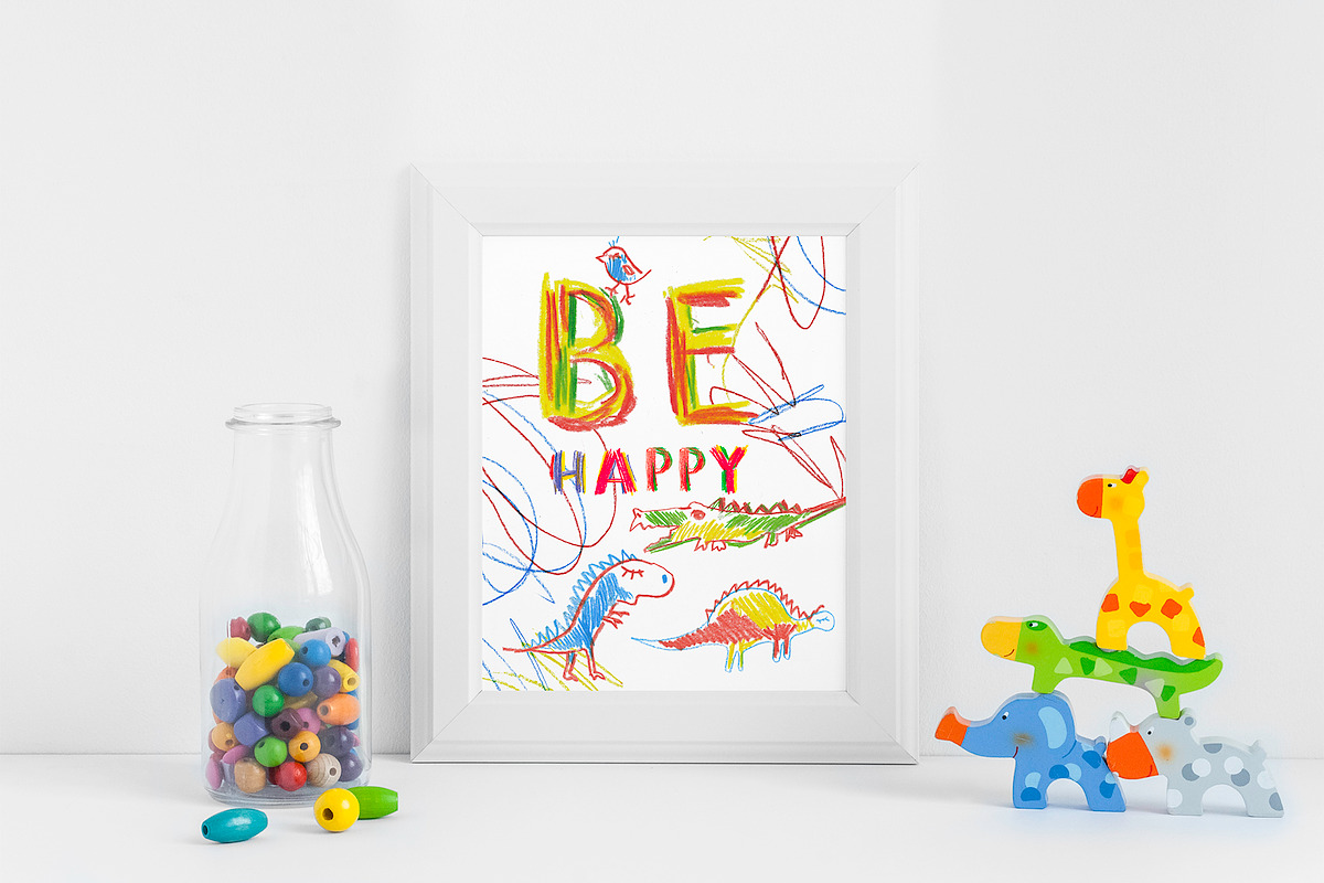 Happy Pencil bitmap color font preview 4