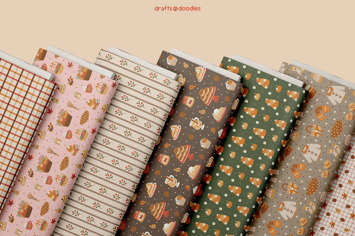 Fall Favorites Clipart and Patterns, a Pattern Graphic by Drafts n Doodles (Photo 10 of 14)