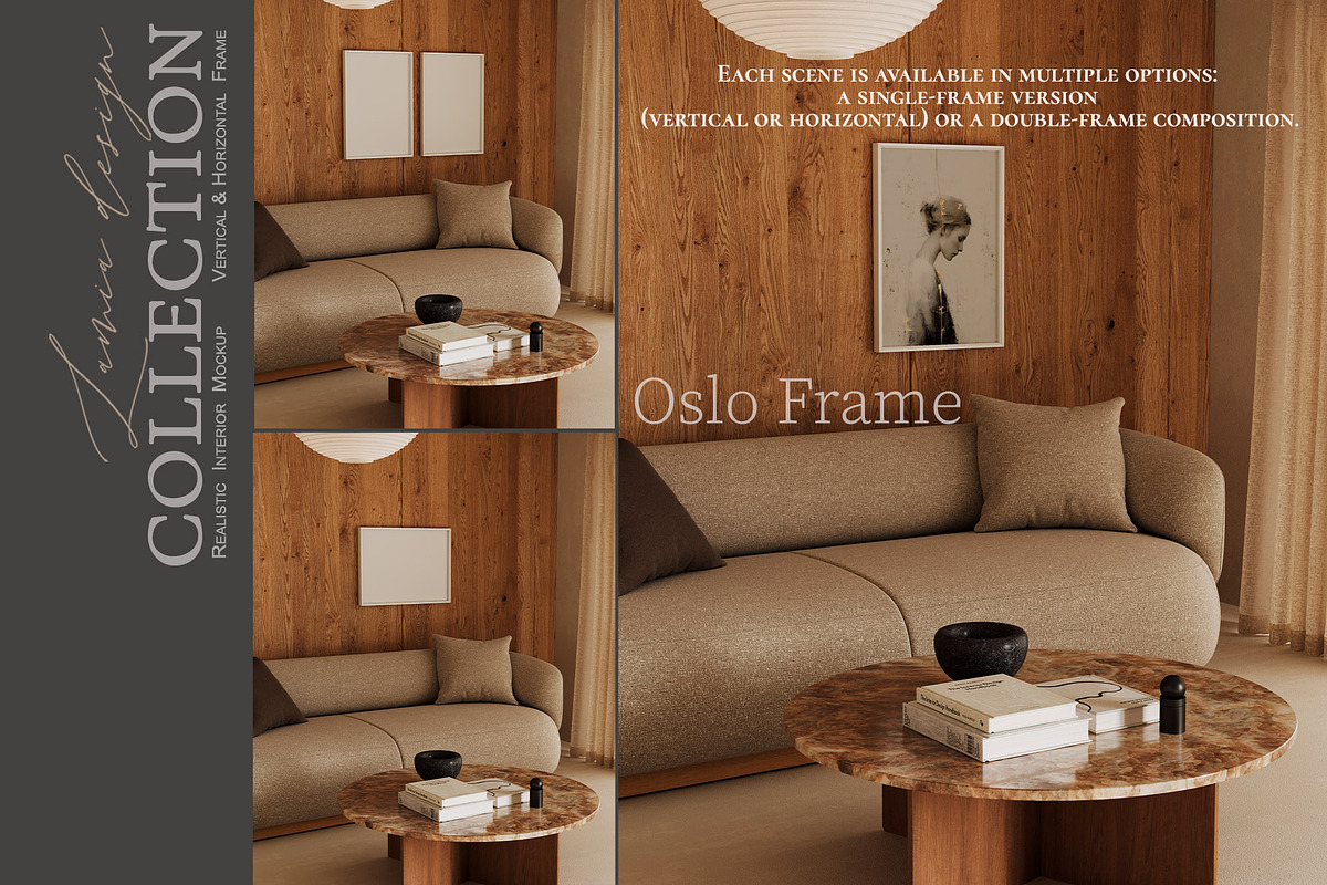Oslo Japandi Wood Frame Mockup, a Household Mockup by LAMIA DESIGN (Photo 8 of 18)