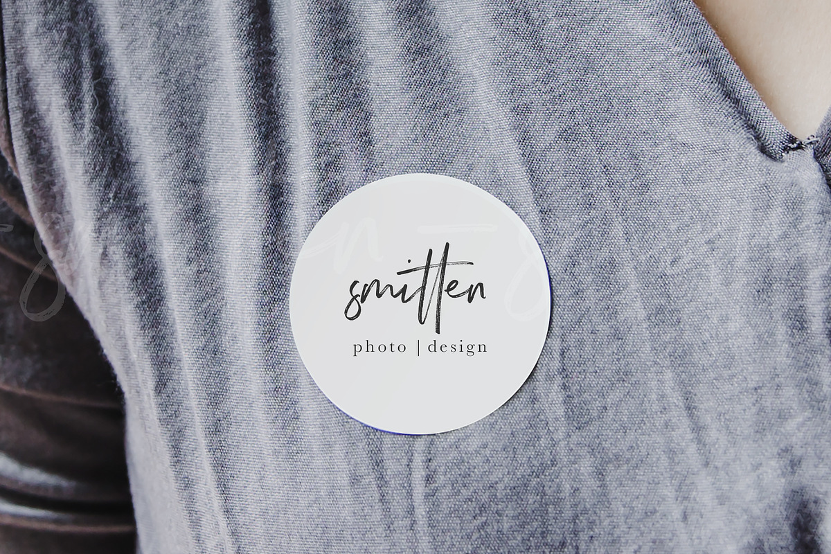 Round sticker on dress stock photo containing stock photography and styled, a Beauty & Fashion Photo by Smitten Photo & Design (Photo 2 of 2)