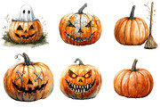 Halloween Pumpkin Clipart, an Illustration by DreamArtGraphic (Thumbnail 5 of 5)