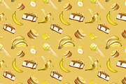 Watercolor banana delicious set, a Pattern Graphic by lenavetka87 (Thumbnail 3 of 3)