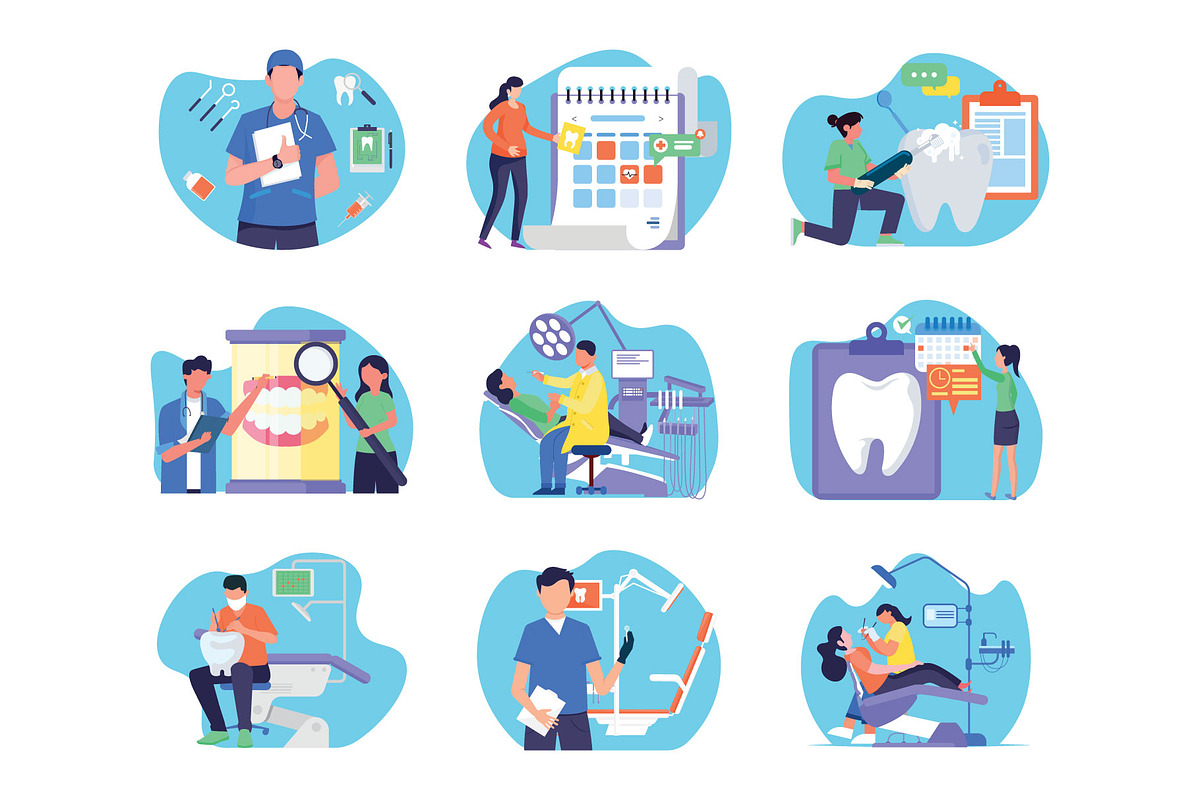 Dentist Vector Illustration Pack, an Illustration by Vector Portal (Photo 2 of 5)