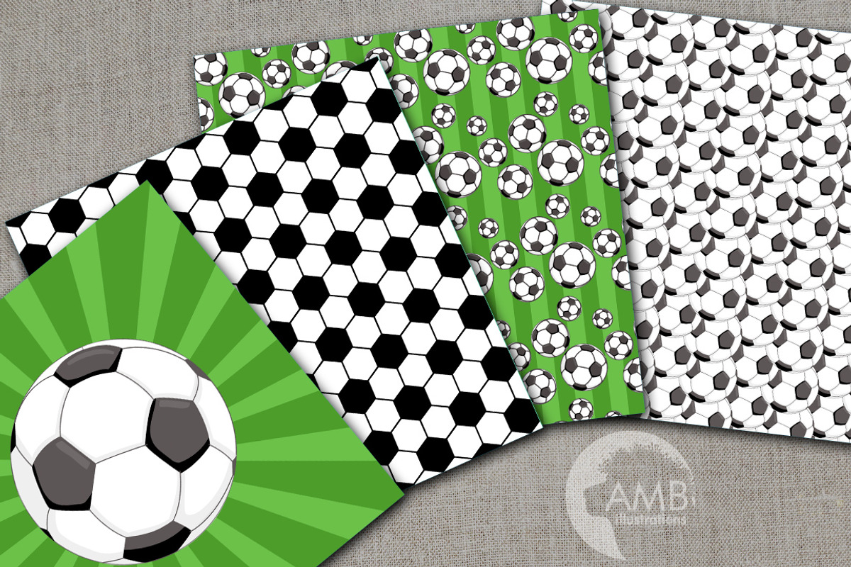 Soccer Field Digital Papers AMB-1969, a Pattern Graphic by AMBillustrations (Photo 2 of 2)