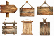 Watercolor Wood Boards Clipart, an Illustration by Libby Wishes (Thumbnail 2 of 7)