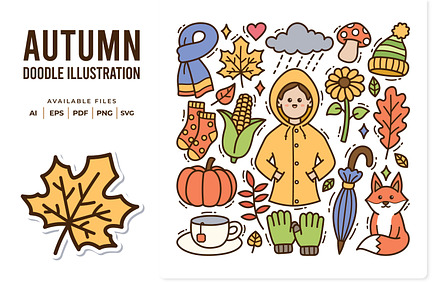 Autumn Doodle Illustration