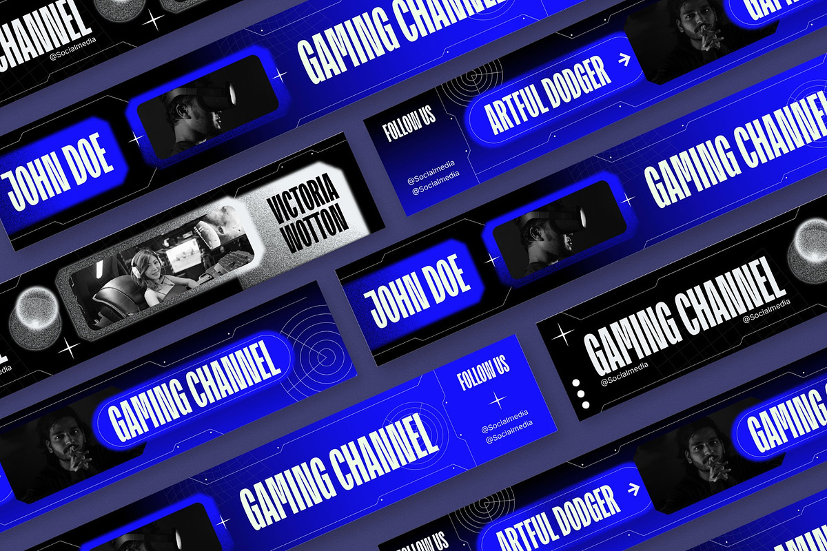 Gaming Youtube Cover, a Social Media Template by graphicook (Photo 3 of 3)