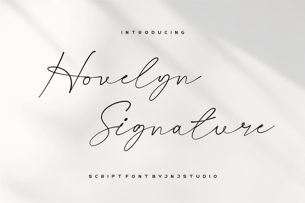 Hovelyn Signature, a Script Font by JNJ Studio (Photo 1 of 10)