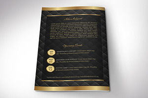 Gold Black Anniversary Program Word