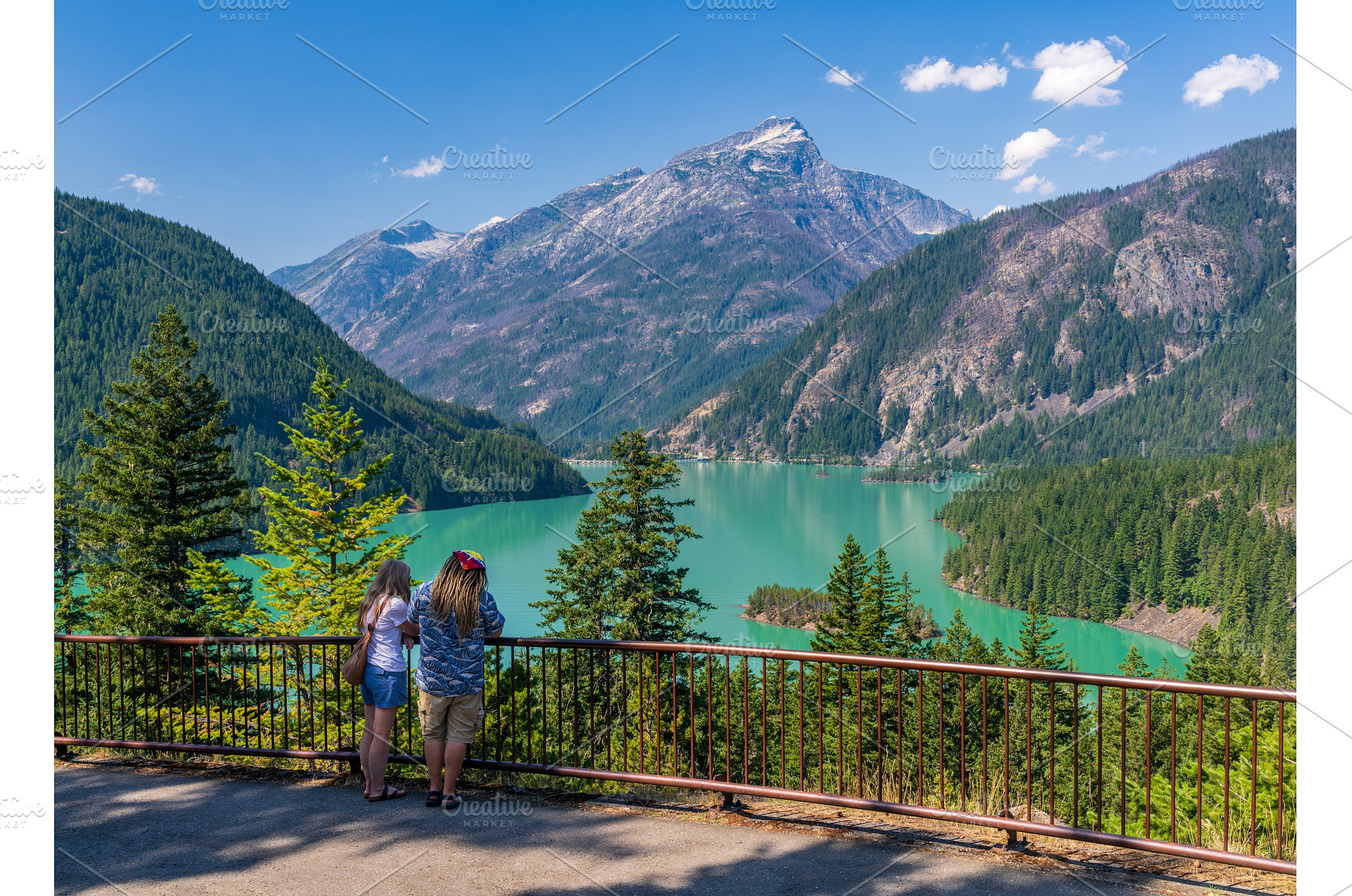 Overlook of Diablo Lake in North, a Nature Photo by Backyard Stock