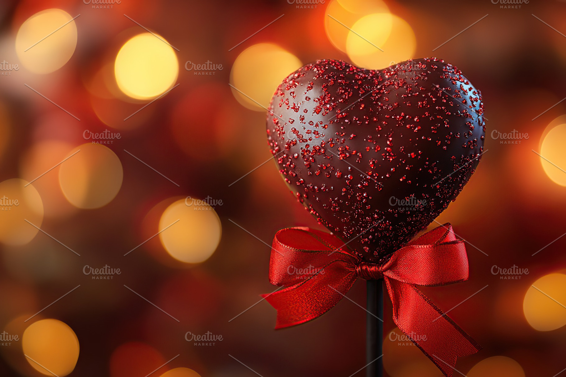 Chocolate heart shaped on lights background, a Food & Drink Photo by AlyaAnd