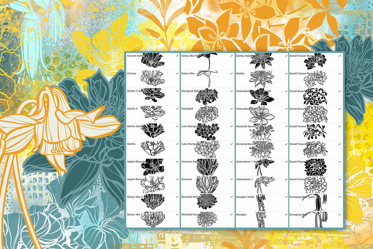 Floral Procreate Brushes 13, a Brushes & More by DeloresArt (Photo 2 of 14)