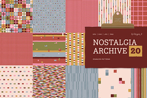 Nostalgia Archive. Seamless patterns, a Pattern Graphic by oxygen_8