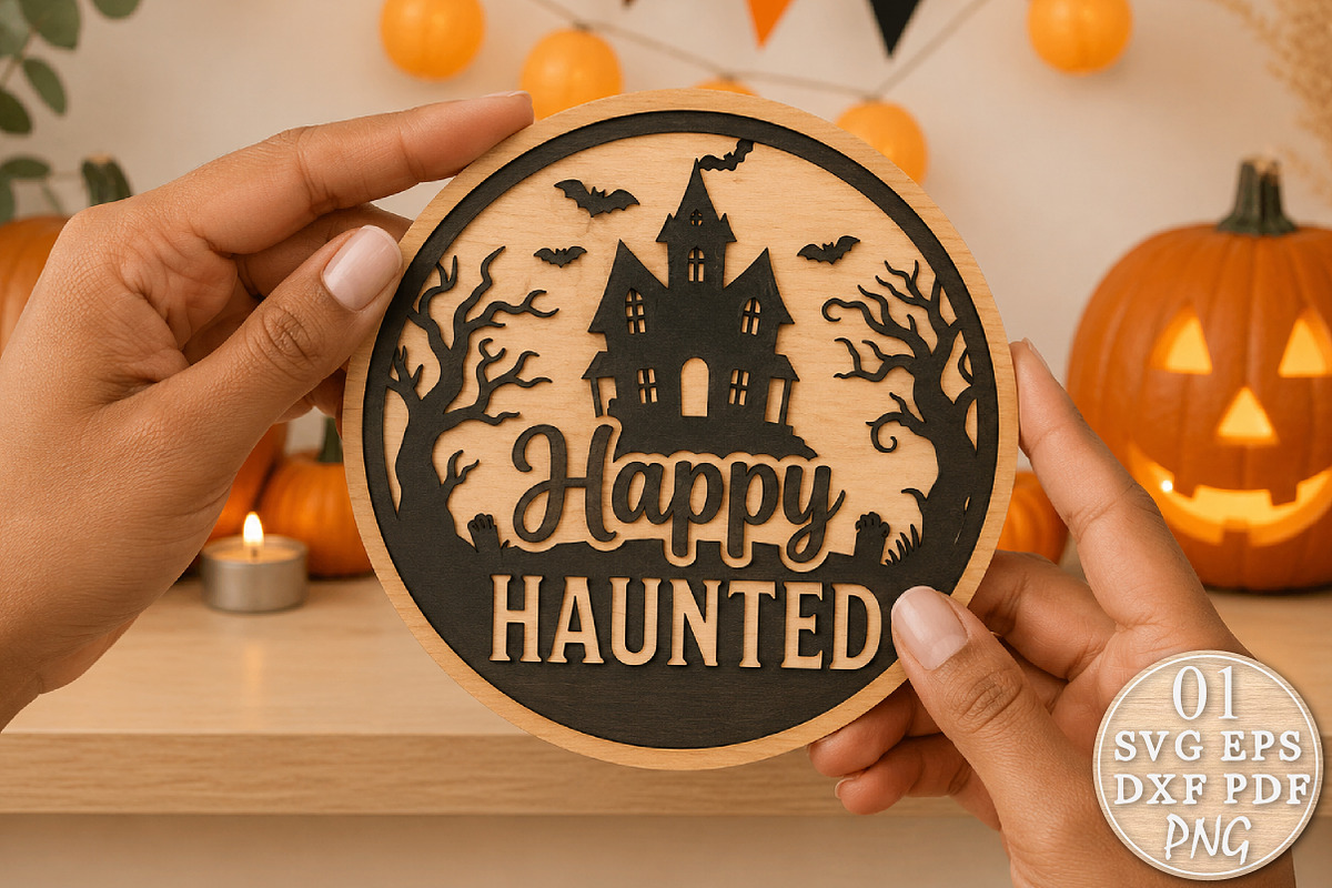 Happy Haunted House Halloween Door, an Object Graphic by Rose Art (Photo 1 of 3)