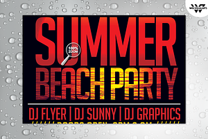 3in1 SUMMER BEACH Flyer Template