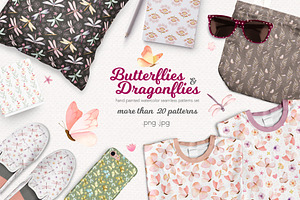 Butterflies And Dragonflies Patterns