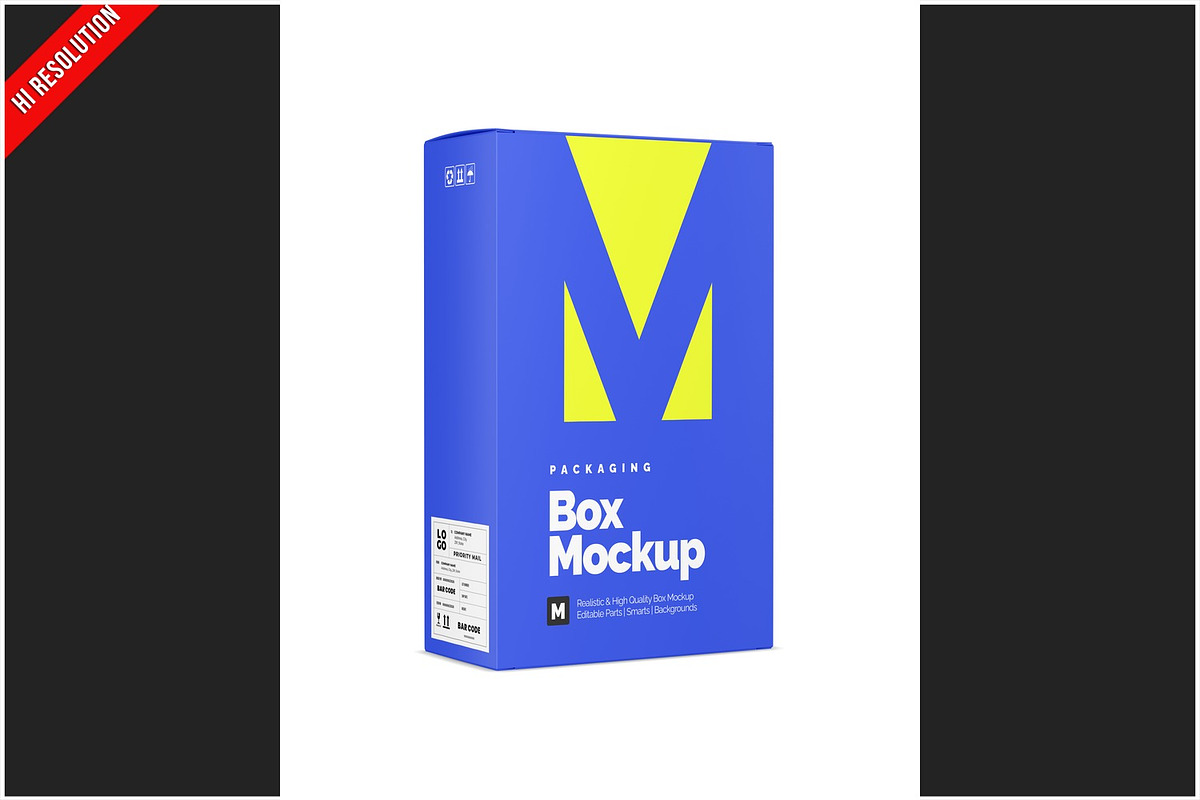 Box Mockup - Half Side View, a Packaging Mockup by Bruno's Shop (Photo 1 of 3)