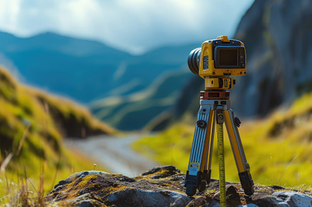 A yellow and black camera sits atop, a Photo by Iftikhar Alam