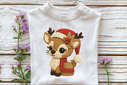 Christmas Reindeer Crochet PNG, an Illustration by CraftArtStudio (Thumbnail 3 of 4)