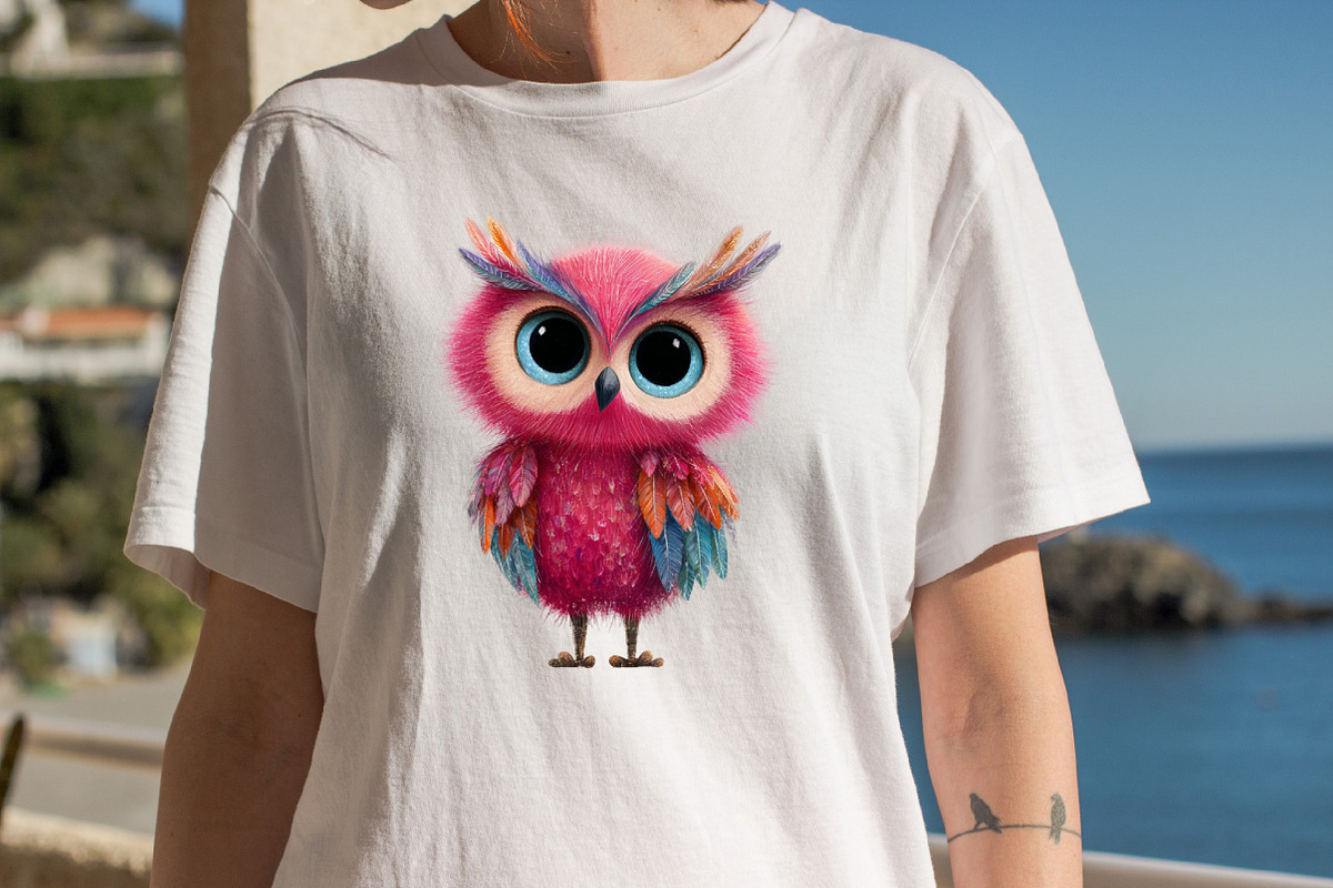Whimsical Baby Snowy Owl Clipart Bun, an Illustration by SVGArt (Photo 6 of 8)