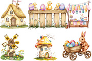 Easter Village Clipart, an Illustration by DreamArtGraphic (Thumbnail 2 of 4)