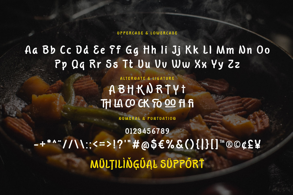 Tooh Byawin - Food Display Font, a Handwritten Font by twinstd (Photo 8 of 9)