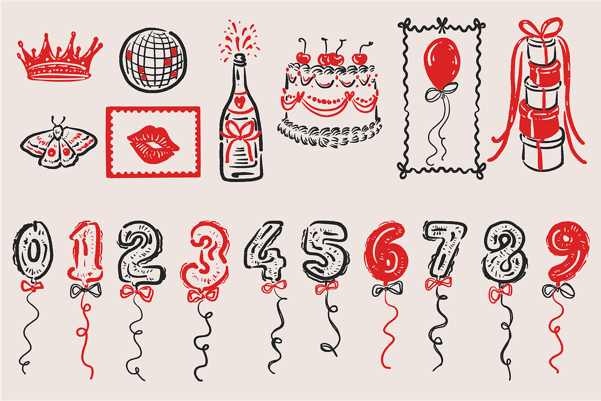 Birthday Party Clip Art SVG, PNG, a Decorative Illustration by Anada Arty (Photo 15 of 25)