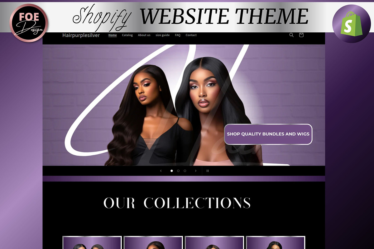 Shopify Theme, Website Banners Hairs, a Shopify Template by Foedesigner (Photo 9 of 10)