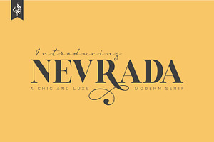 Nevrada Modern Display Font, a Font by Aluyeah Studio