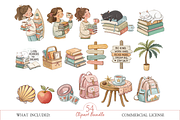 Watercolor Teacher Clipart, a Decorative Illustration by MockupWizard (Thumbnail 2 of 6)