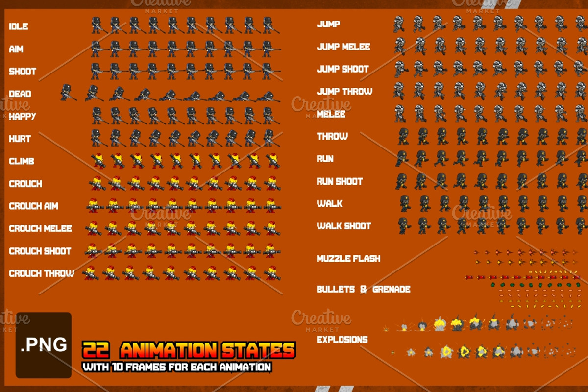 Characters Spritesheet 21, an Illustration by pzUH (Photo 2 of 5)