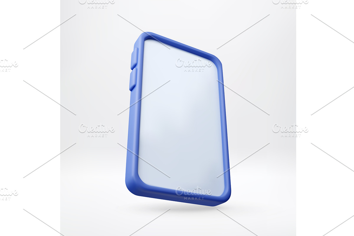 Blue mockup of abstract 3d, an Object Illustration by Abscent