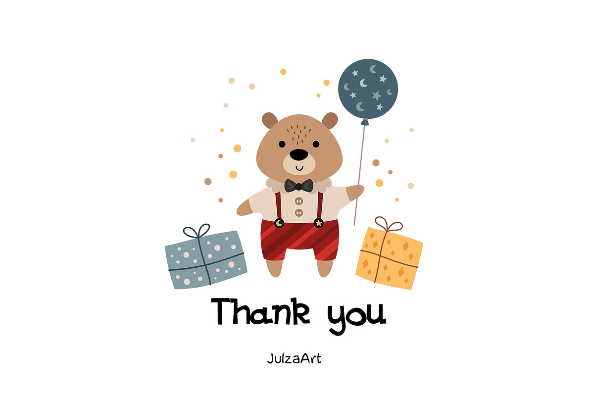 Happy Birthday Collection, an Animal Illustration by JulzaArt (Photo 9 of 9)