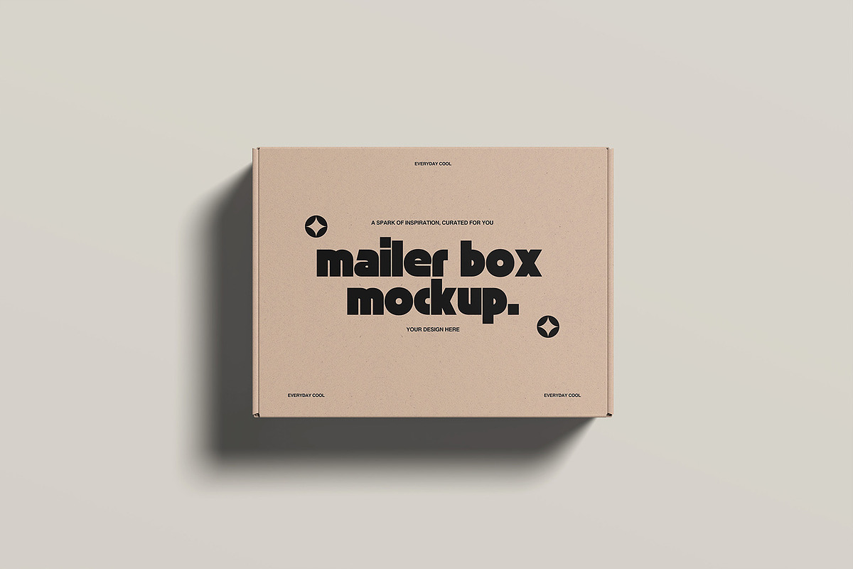 Mailer Box Mockup, a Packaging Mockup by graphicsecond (Photo 2 of 6)