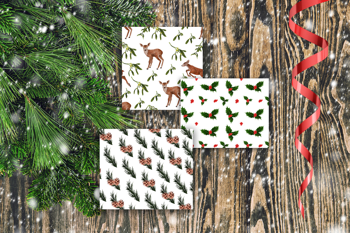 Little deer Christmas clipart, an Animal Illustration by LuckyTurtleArt (Photo 6 of 9)