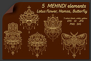 Mehndi designs collection, a Decorative Illustration by Katika Shop (Thumbnail 4 of 7)