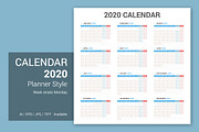 Calendar 2020 Planner Design, a Stationery Template by WORAKAMON Design Studio (Thumbnail 2 of 4)