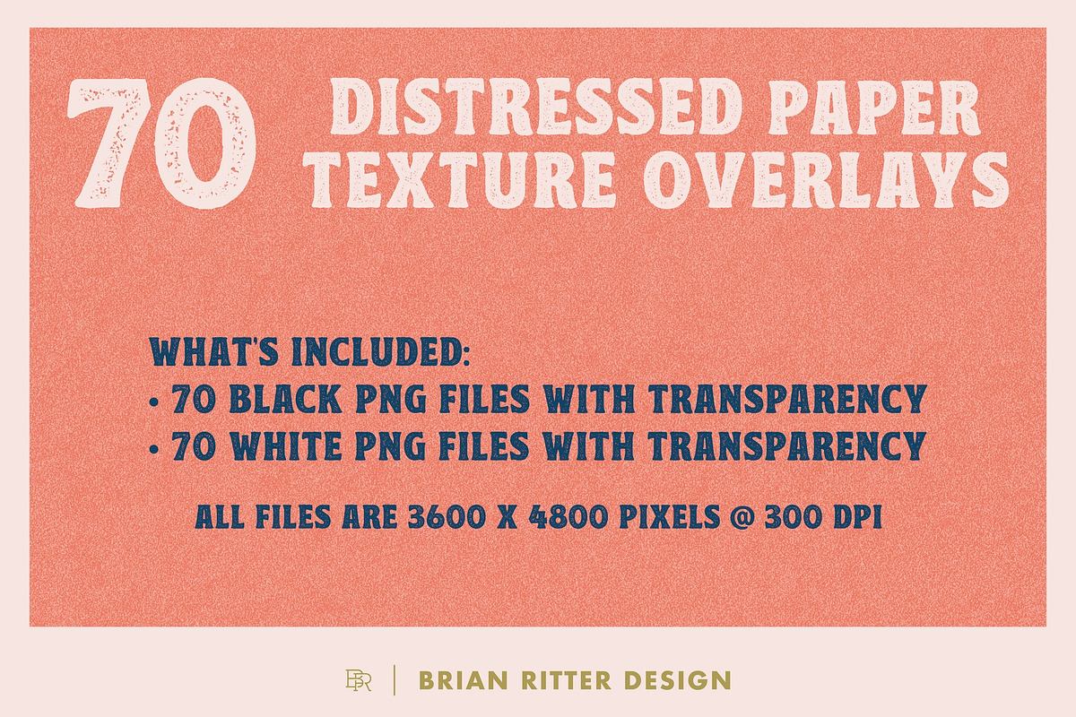 Distressed Paper Texture Overlays, a Texture Graphic by Brian Ritter Design (Photo 3 of 14)