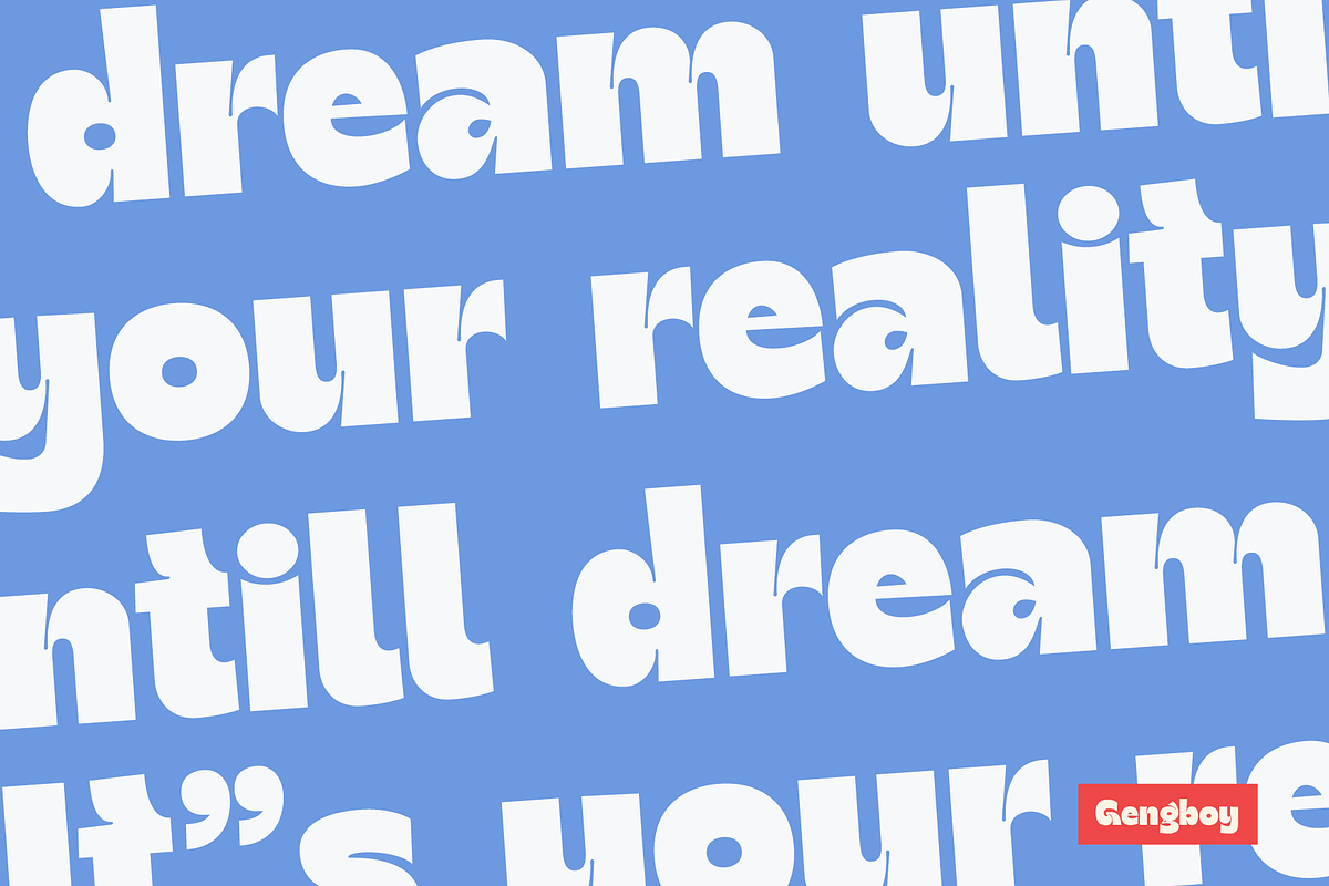 Gengboy Display Typeface - Hitype, a Sans Serif Font by Hitype (Photo 6 of 9)