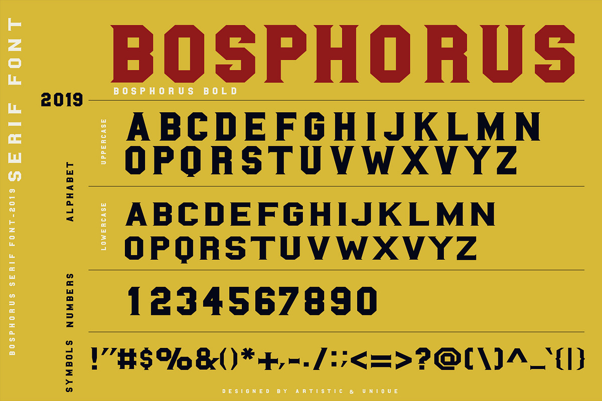 BOSPHORUS Serif font preview 3