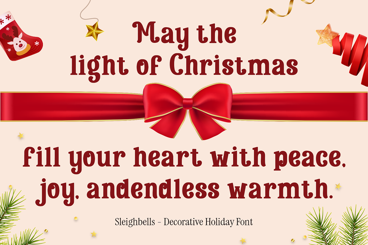 Sleighbells - Christmas Font, a Serif Font by Mozatype (Photo 7 of 9)