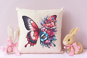 Butterfly Flowers Sublimation Clipar, an Illustration by RobertsArt (Thumbnail 6 of 7)