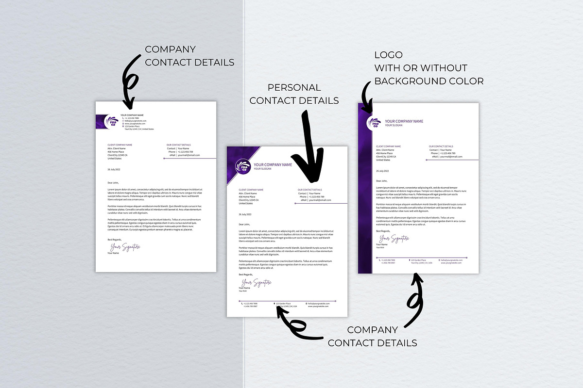 Letterhead Word Template Bundle preview 5