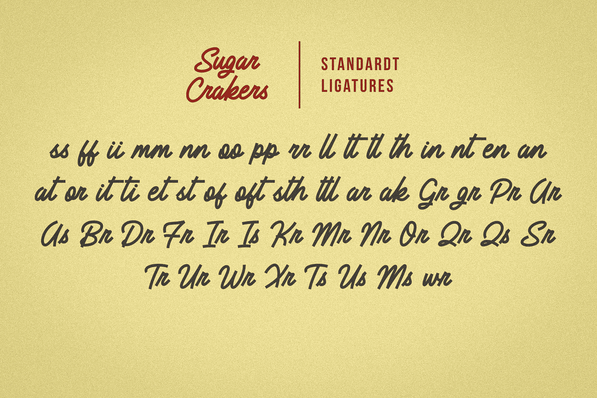 Sugar Crakers, a Script Font by Letteratom (Photo 6 of 8)