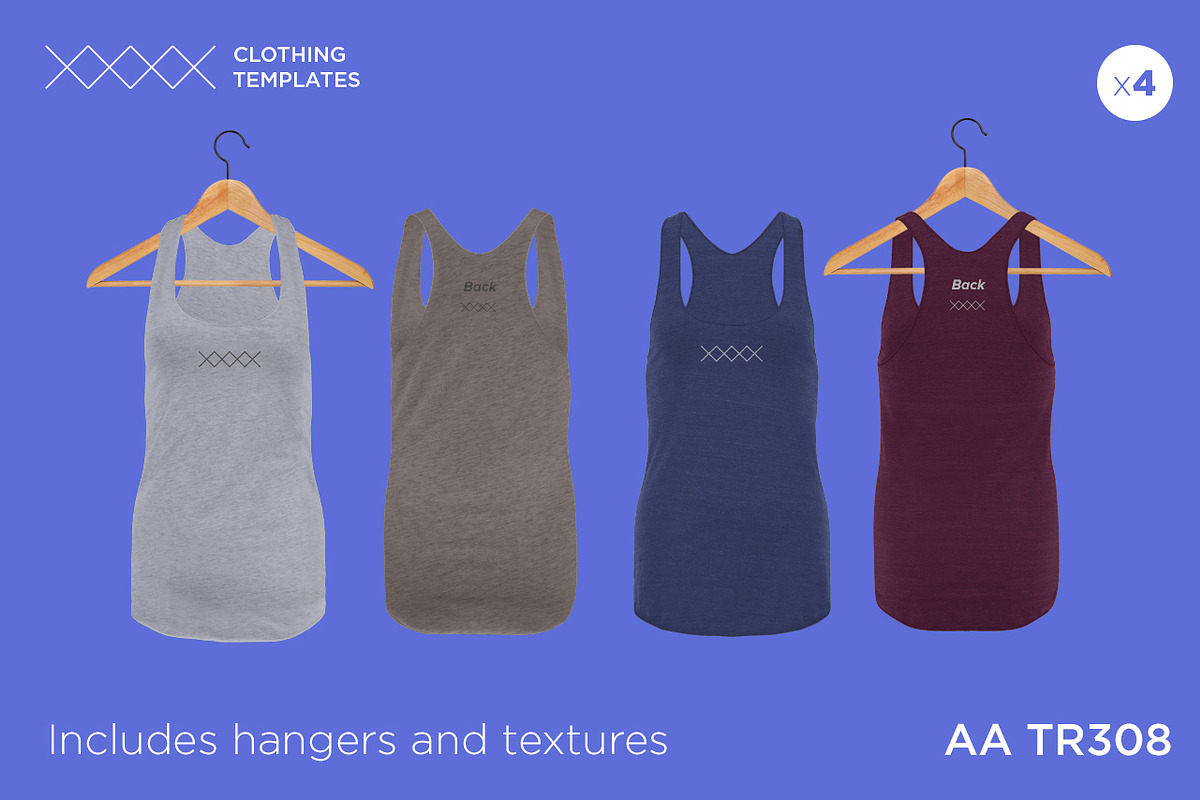 AA TR308 - Womens blank tank top set, a Shirt Mockup by Clothing Templates (Photo 2 of 3)