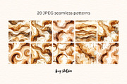 Coffee & Cream Seamless Patterns, a Pattern Graphic by Anna Design Studio (Thumbnail 2 of 6)